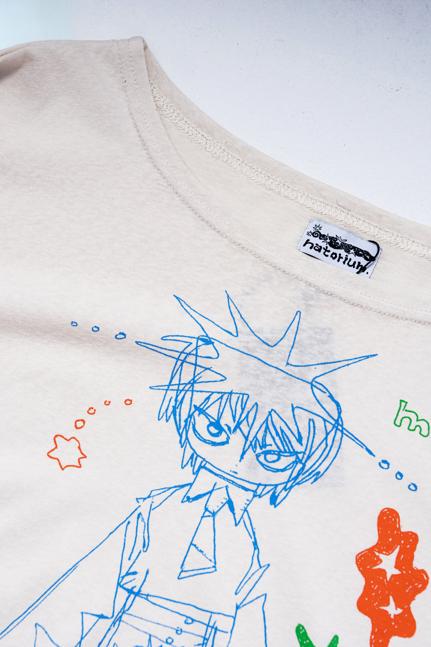 "March" long T-shirt アイボリー