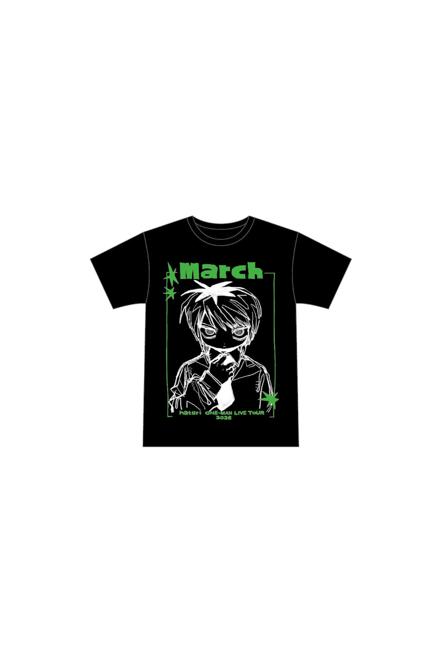 "March" S/S Tee ブラック