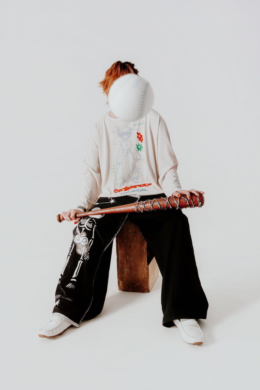 "March" long T-shirt アイボリー