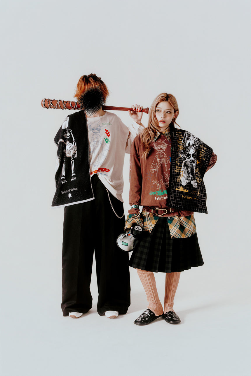 "March" long T-shirt アイボリー