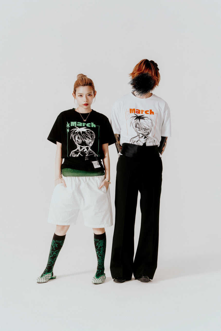 "March" S/S Tee ホワイト