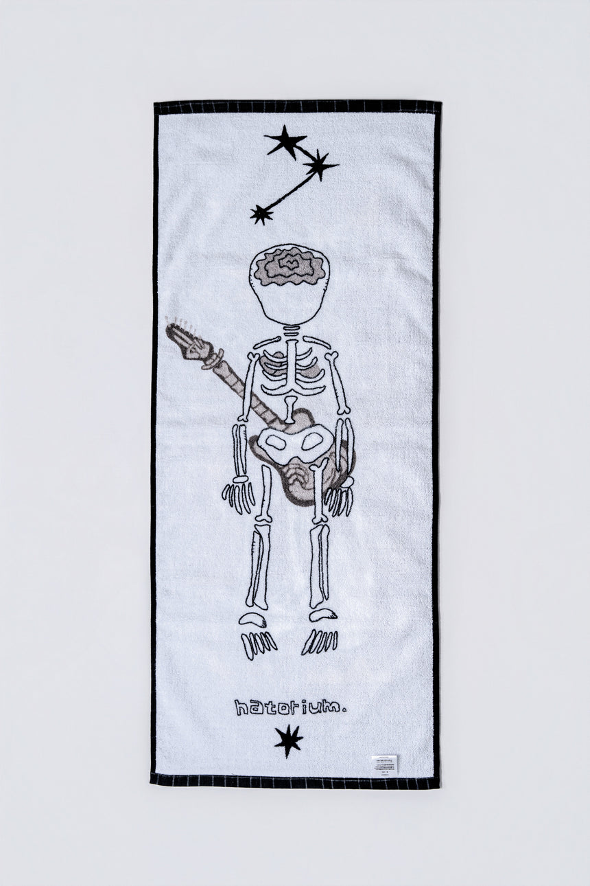 "March" Face Towel ブラック×イエロー