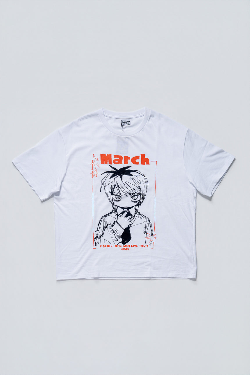 "March" S/S Tee ホワイト