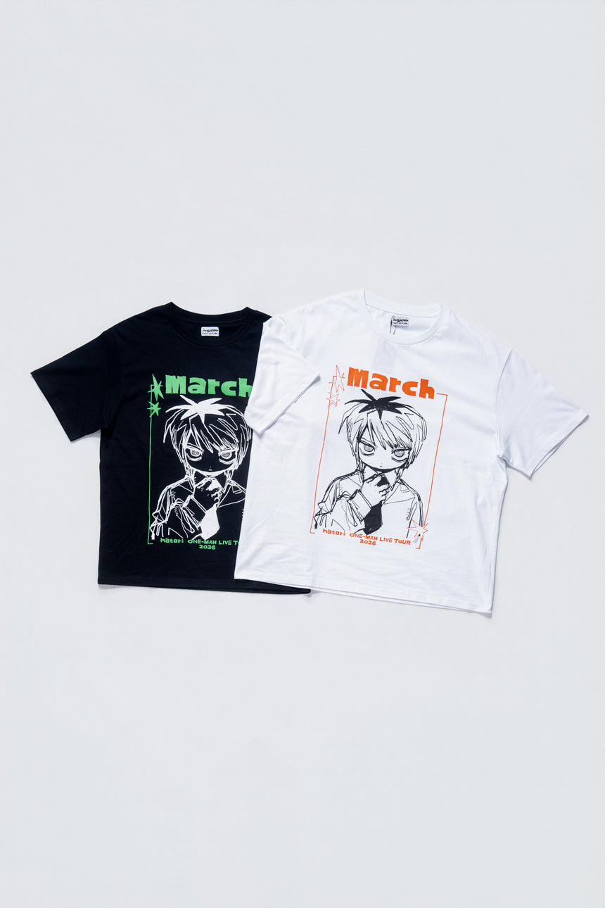 "March" S/S Tee ブラック