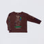 "March" long T-shirt ブラウン