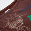"March" long T-shirt ブラウン