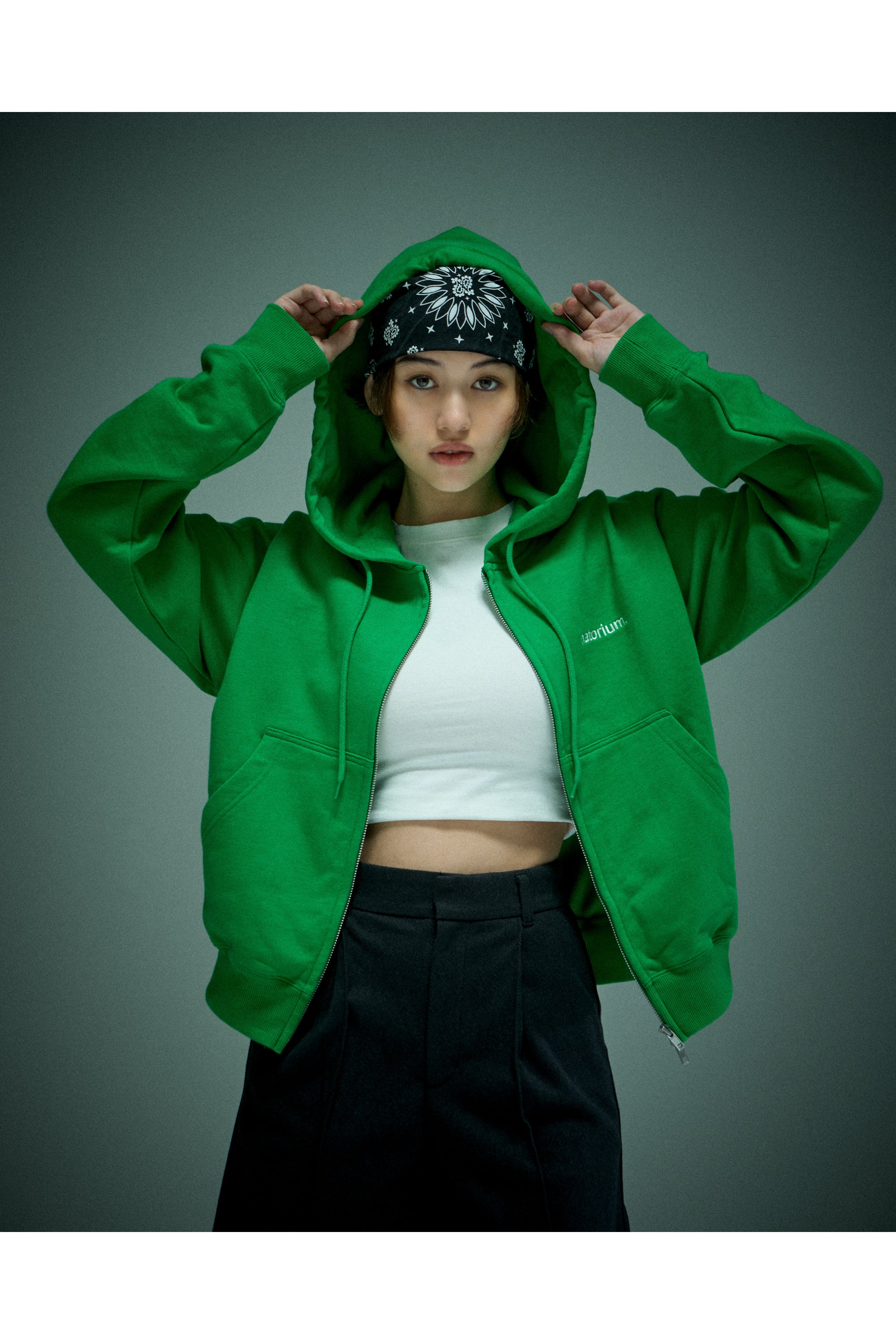 natorium zip Hoodie ＜Limited Edition＞ グリーン – なとり natorium