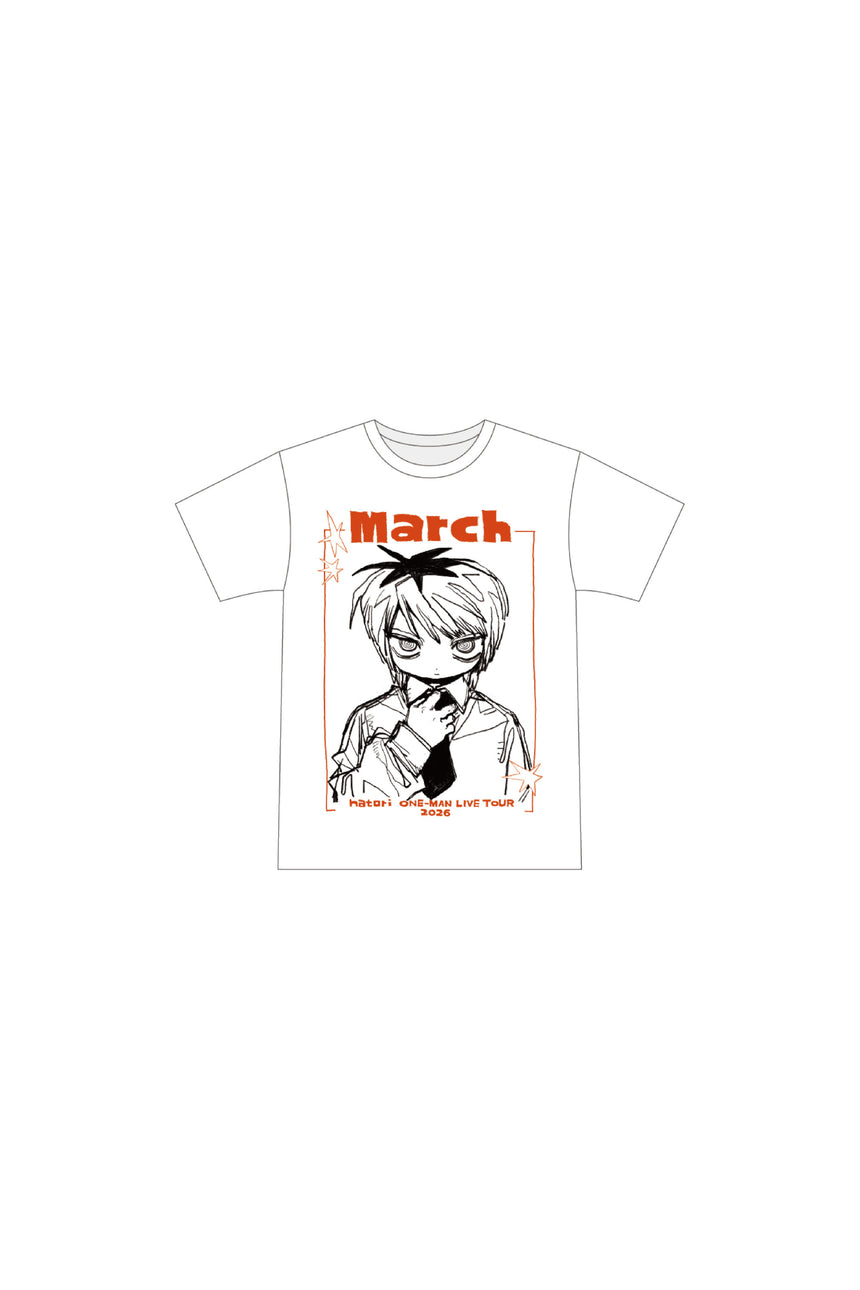"March" S/S Tee ホワイト