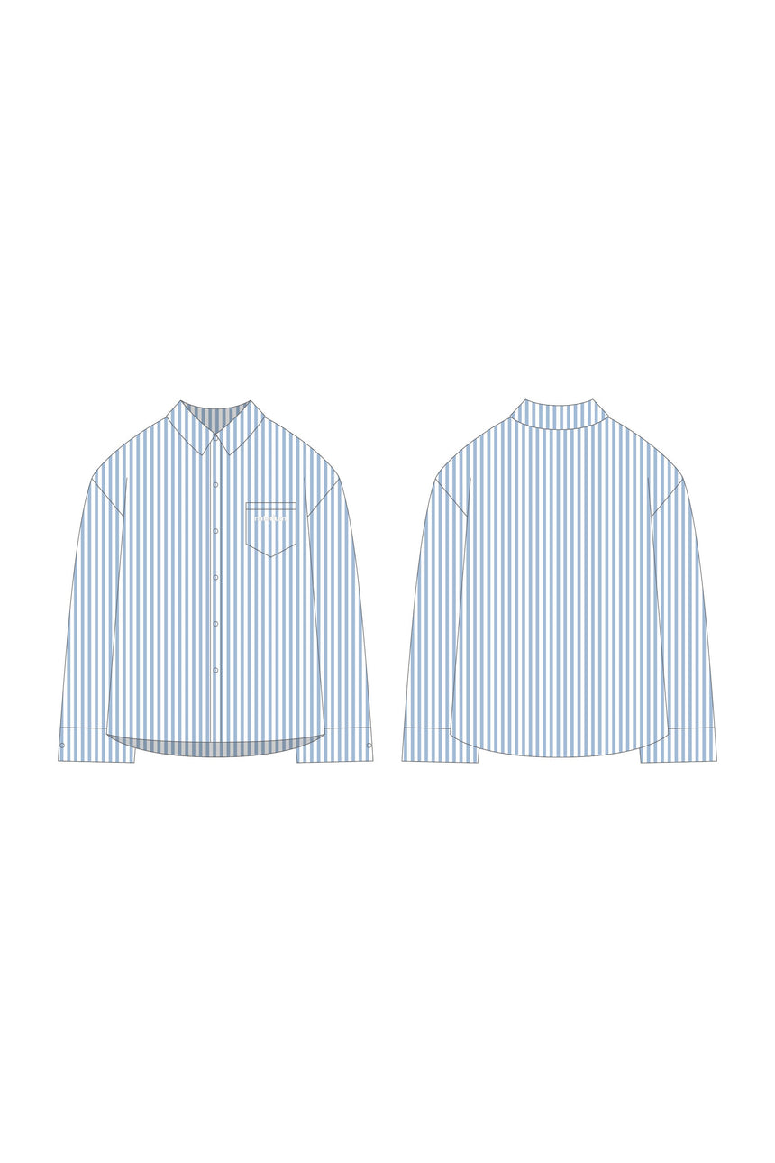 [For pickup at the venue] natorium Stripe-shirt ＜Order period: ～2/11＞